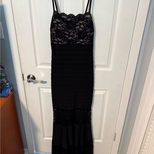 Xscape Black Lace Maxi Dress